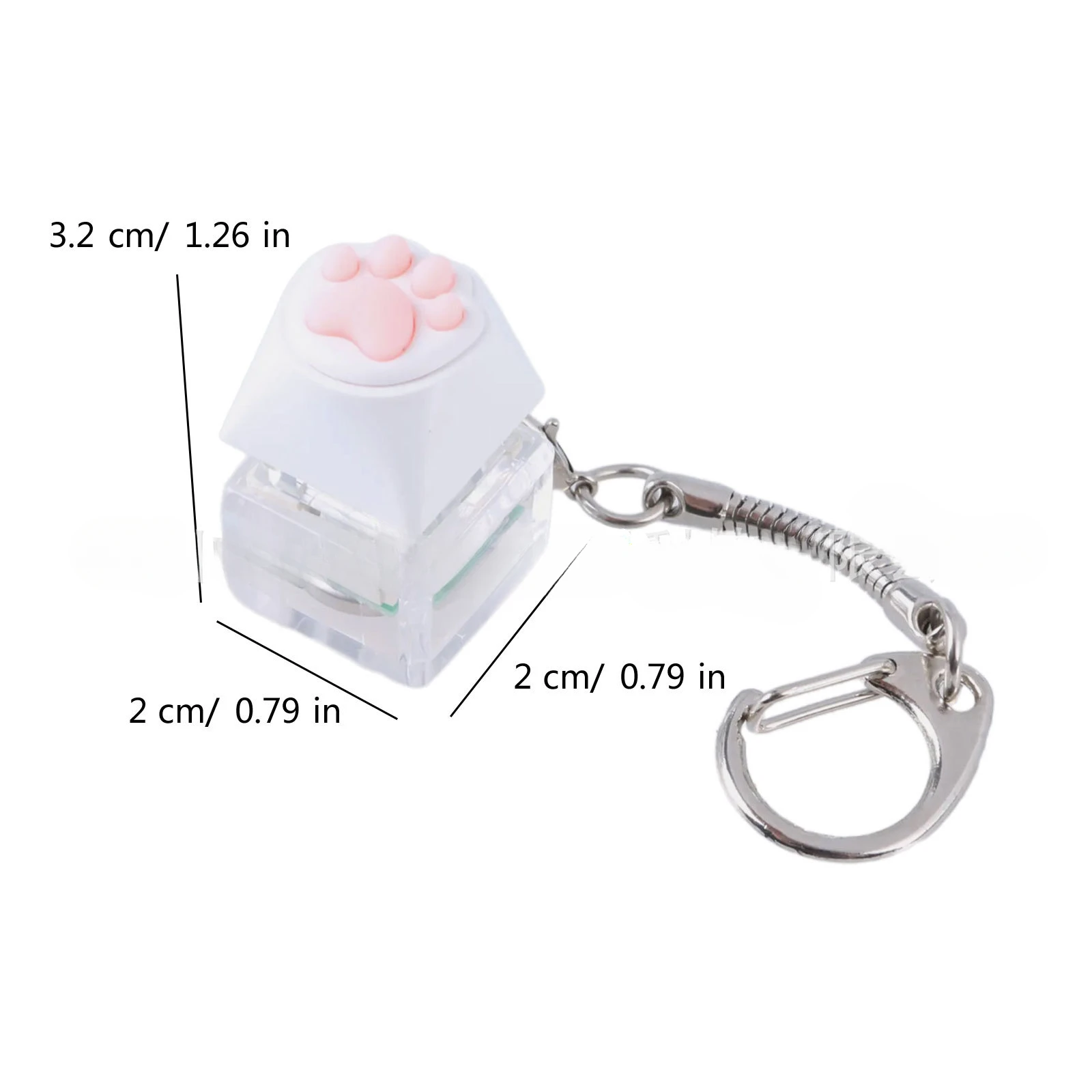 Keyboard Keychain Fidget Toy Cat\'s Paw Keycap Clicker Fidget Key Chain Decompression Toys Cute Cat\'s Paw Stress Relief Gifts