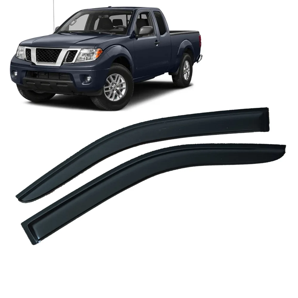 Ventana de coche lluvia para NISSAN FRONTIER D40 KING CAB 2005-2021 lluvia ventana lateral Deflector ventana visera sombras Ventvisor Strip