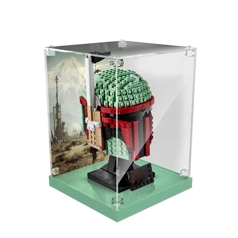 3mm-transparent-acrylic-display-stand-dustproof-showcase-for-75277-boba-fett-helmet-model