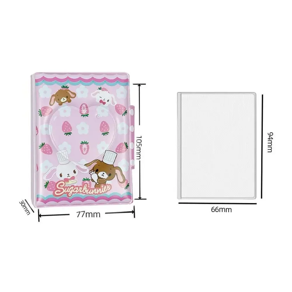 32Pockets Cards Holder Collection Album Binder Photocards Storage Book Portable Y2K Heart Ticket Card Book Organizer Card Sleeve