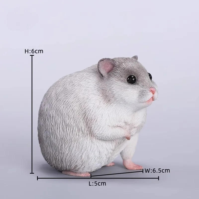 Modèle de Hamster mignon en résine, échelle 1/1, modèle d'animaux simulés pour figurines d'action, accessoire de décoration corporelle, en Stock