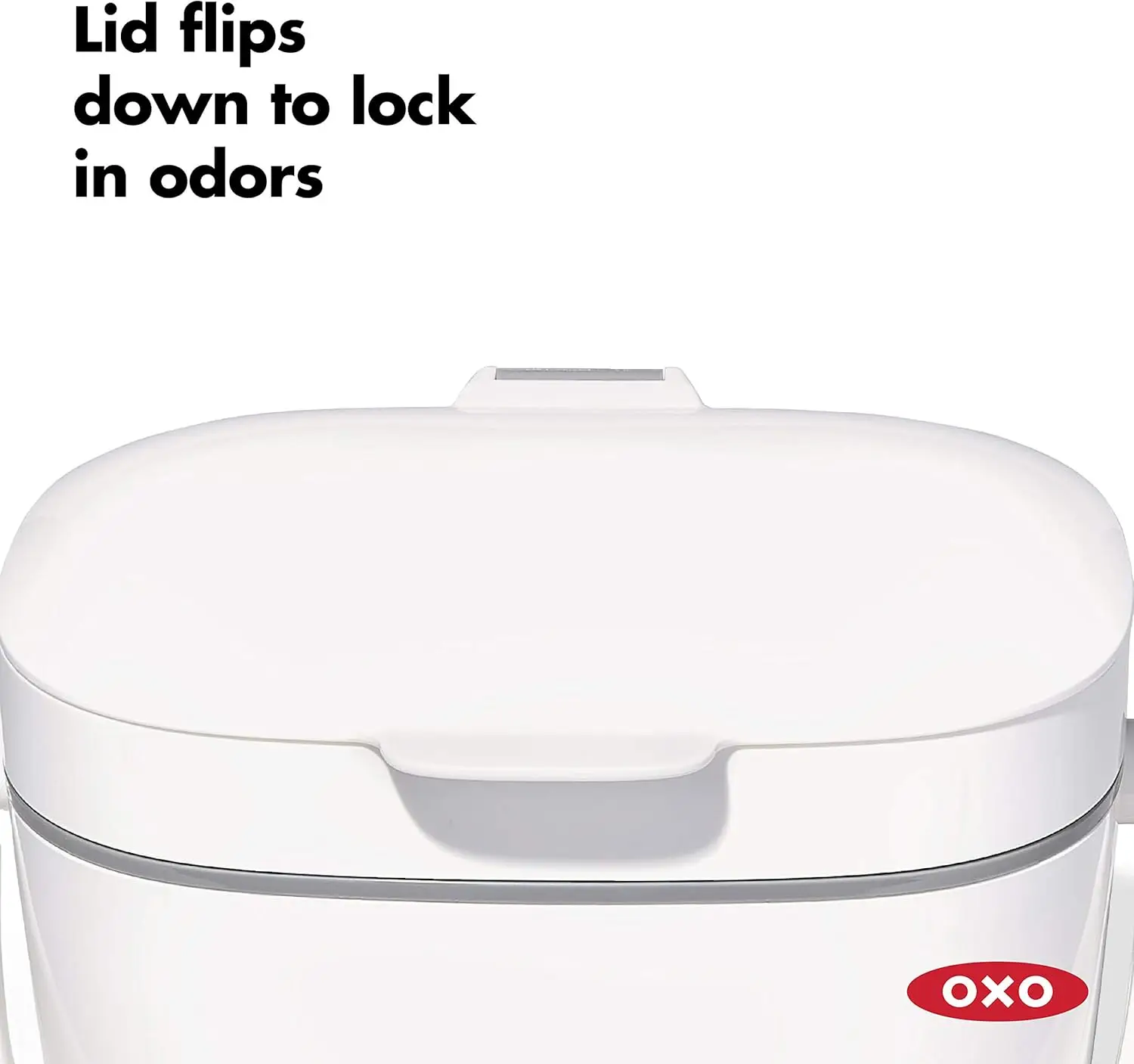 Easy-Clean Compost Bin, White, 1.75 Gallon / 6.62 Liter Capacity for Kitchen Waste