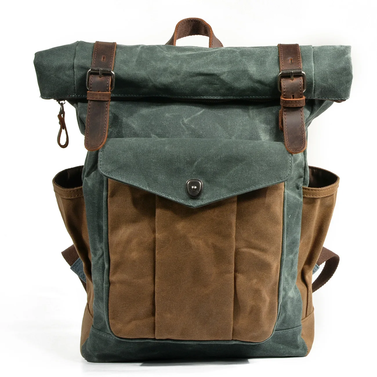 Retro Unisex Canvas Oil-Waxed Backpack Outdoor Sports Climbing Bag Travel Laptop Bag American Retro Style Casual Travel