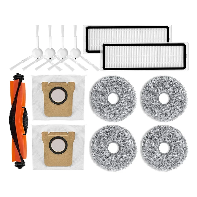 BAAM-For Xiaomi X20 + /X10 + ملحقات آلة الكنس مجموعة 13 قطعة تتضمن أكياس الغبار لمرشح الممسحة الجانبية الرئيسية