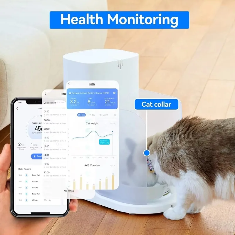 Wholesale Smart Refrigerated Pet Wet Food Feeder Automatic Timing Portion Control Fresh Meal Dispenser for Dogs and Cats