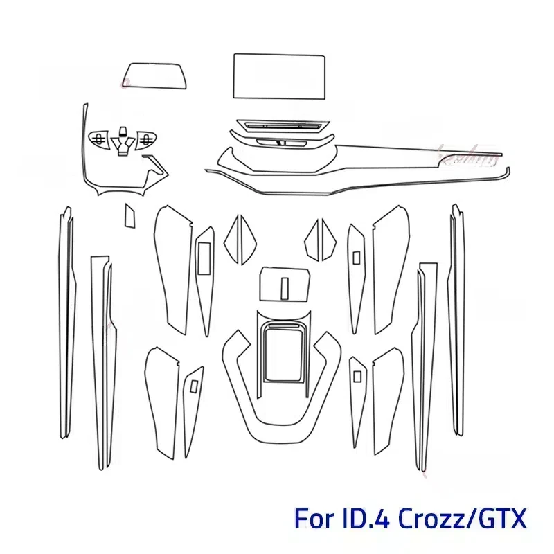 ملصق تغطية داخلية للسيارة من البولي يورثان الحراري ، فيلم واقي ، مضاد للخدش ، فولكس فاجن ، فولكس فاجن ، فولكس فاجن ، فولكس فاجن ، ID.4 ، ID4 ، كروز ، GTX ، برو #2