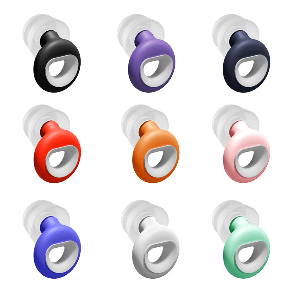 Double-Layer Silicone Earplugs with Lanyard Water Resistant Silent Swimming Earplug Personal Space for Water Sports
