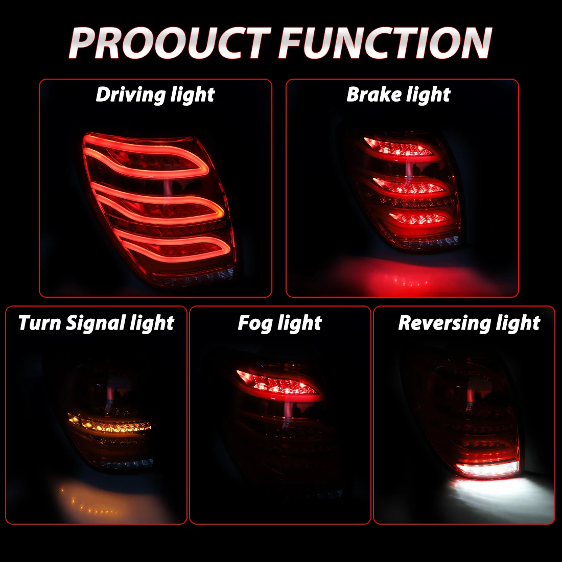 2pcs Car LED Tail Lamp Taillight For Chevrolet Captiva 2006-2019 Rear Fog Lamp Brake Light Reversing Light Turn Signal Lights