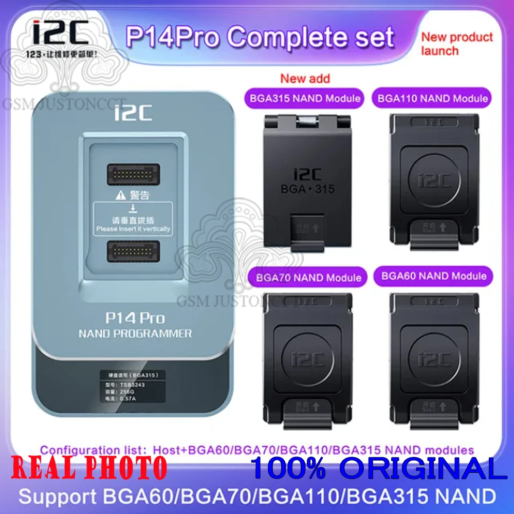 I2C p14 pro nAND programmer for iPhone 6-15 Pro Max, for iPad, hard disk, data read, write SN, unbind, WiFi tool