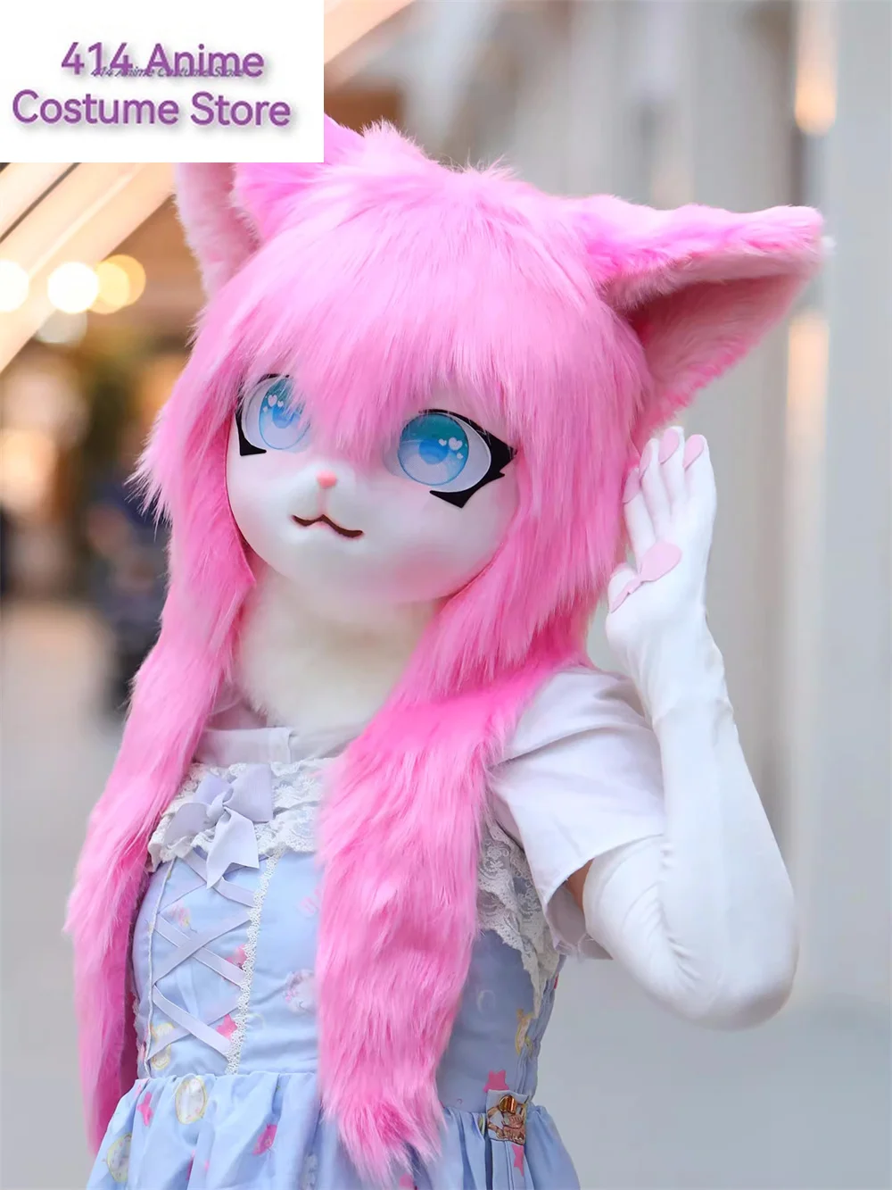 Headset Furry Kig Cosplay Mask Paw Head Base Comiket Furry Fursuit Kigurumi Animal Cat Rabbit Doll Beast Costume