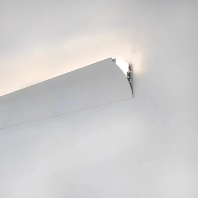 LED Aluminium Profile Upward Wall Washing Indoor Lighting Luminous Waist Line  Ceiling Plaster Linear Lamp view 3