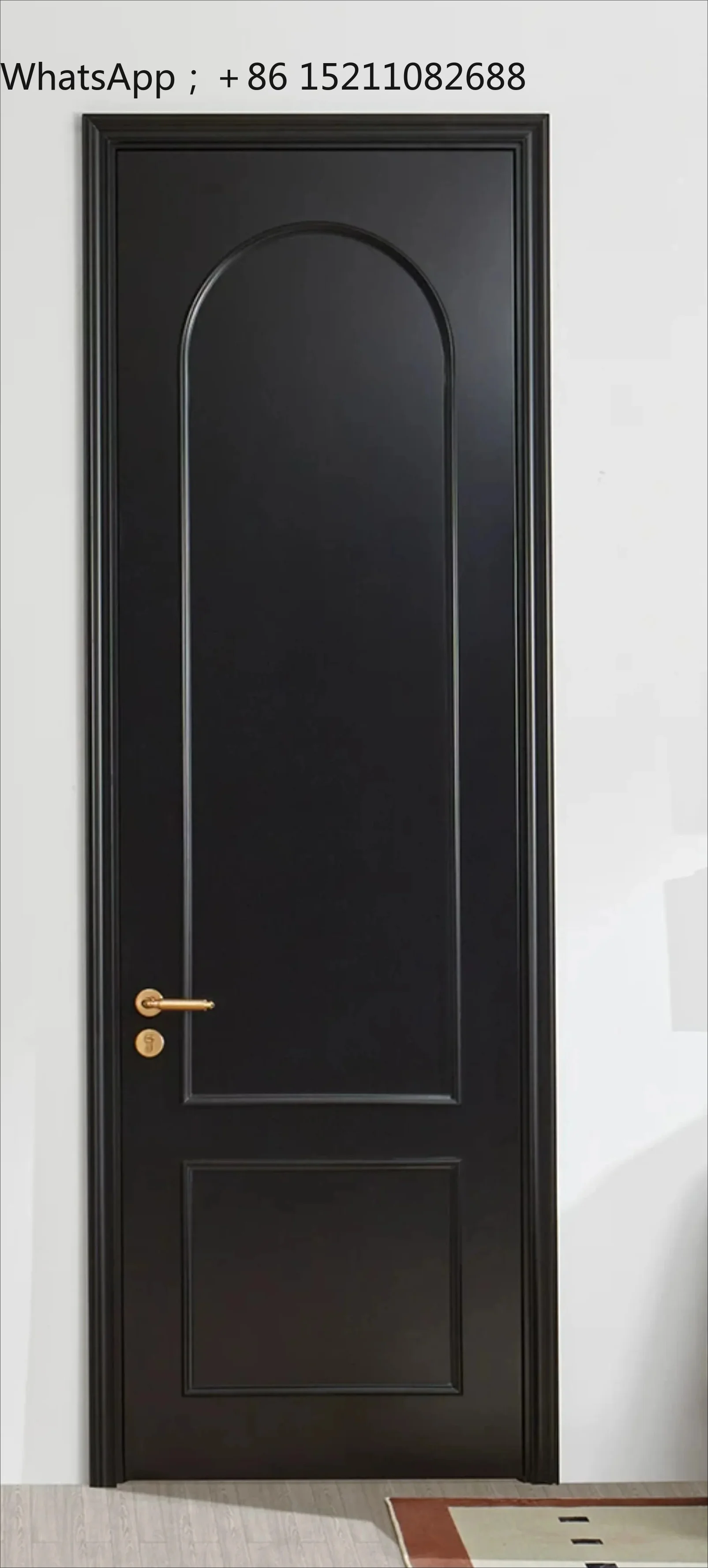 SCY light luxury high-end bedroom wooden door simple room door set retro style set door