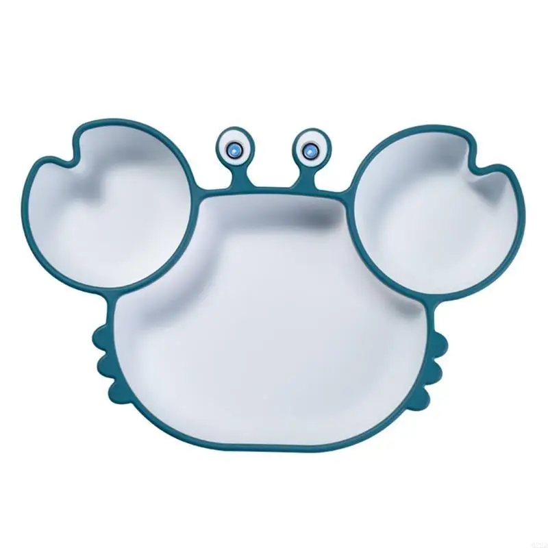 

Q22D Cartoon Baby Suction Bowl Divided Dinner Plate Infant Learning Feeding Dish