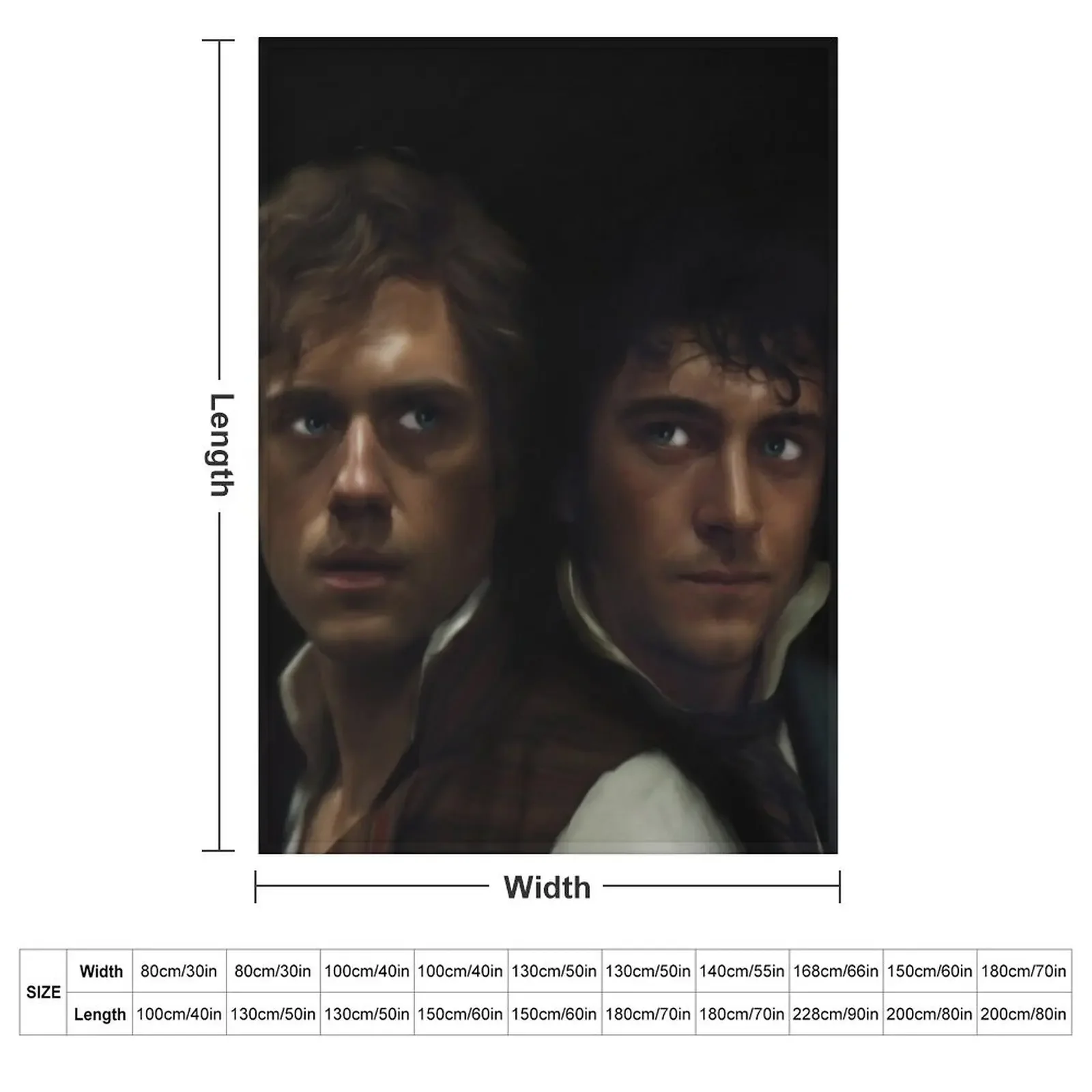 Enjolras and Grantaire Throw Blanket Bed covers Multi-Purpose Nap Plush Blankets
