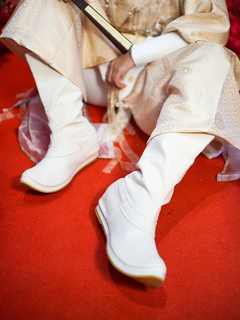 2026 Fulujiacos Hanfu boots men's and women's boots Song Dynasty upturned mid top boots
