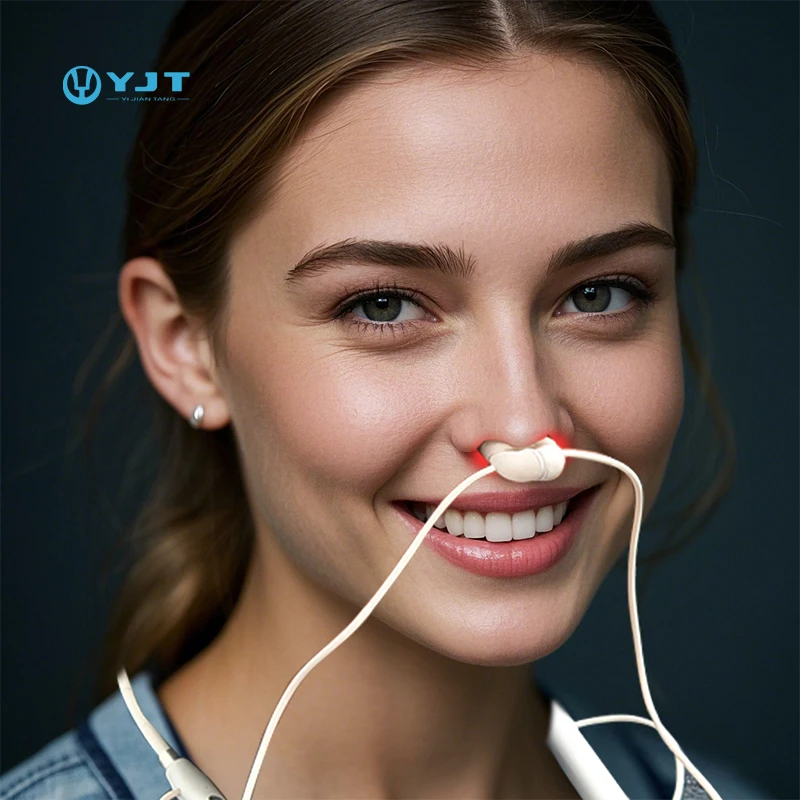 2026 YJT Factory 650nm Low Level Laser Nose Treatment Rhinitis Instrument Therapy Sinusitis Relief  Cure Device Cure Allergic