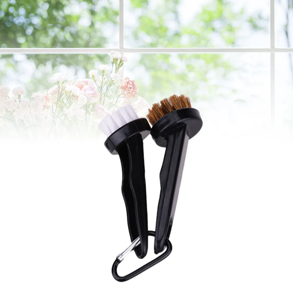 

Round Head Golf Club Brush PP Wire Bristles Professional Cleaner for Clubs Spikes Shoes Deep Groove Dirt Removal 10.5x1cm