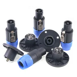8-Pack Audio Speaker Plug Kit 4-Pole Twist Lock Compatible with Neutrik Speakon Jacks Round Durable Reliable for Pro Audio