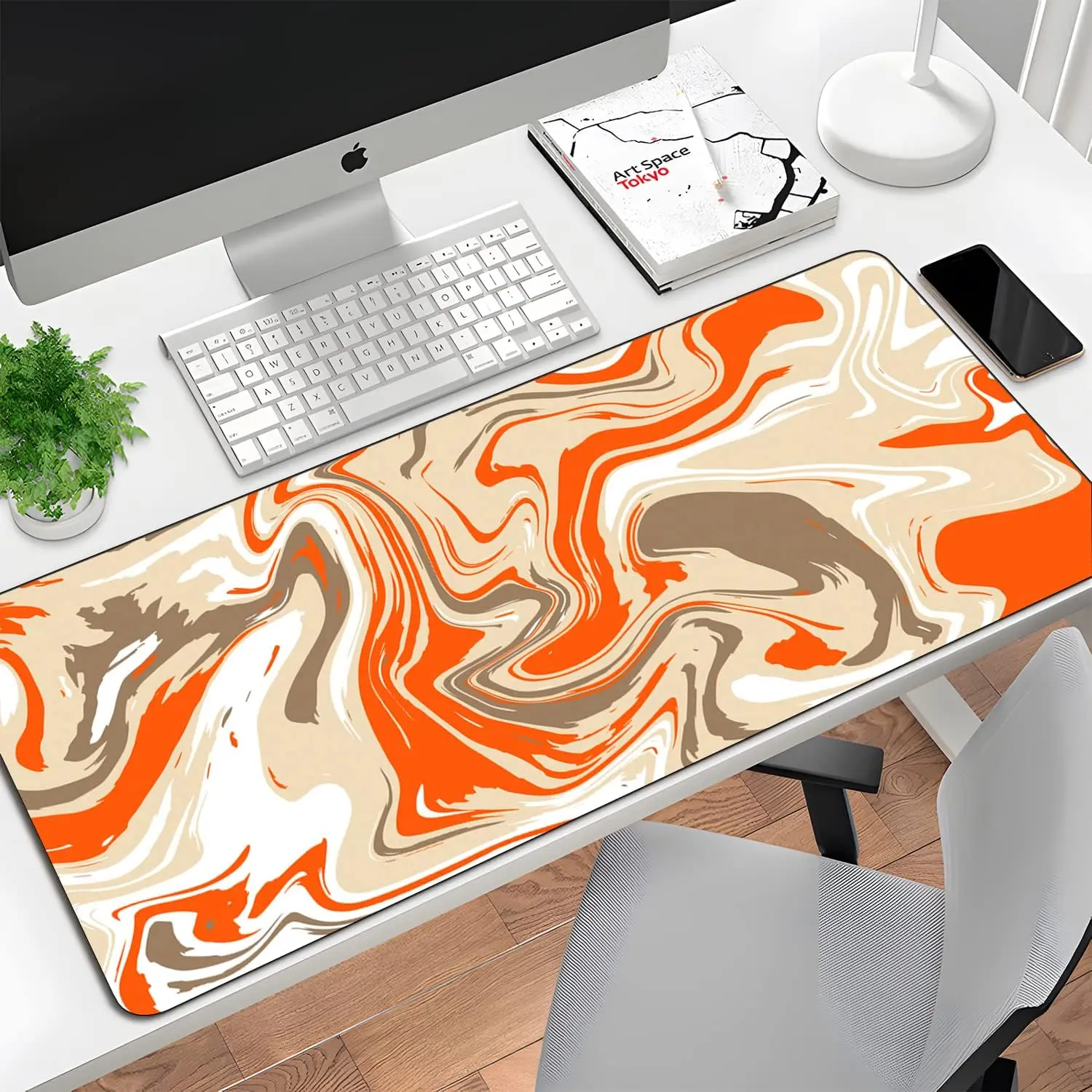 Tapis de souris de jeu de contour de terrain arc-en-ciel coloré, clavier d'ordinateur portable, tapis de bureau, gril lisse, base non ald, adapté au bureau