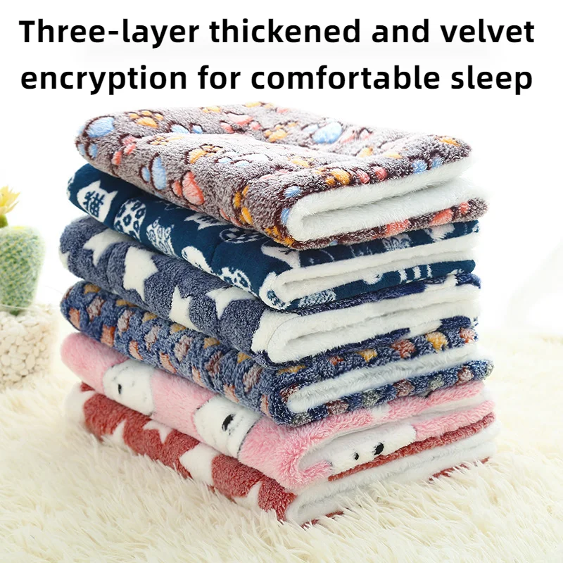 Sleeping Cushion Autumn/Winter Thickened cat beds & mats Dog Mat fleece blanket pet shop Nest Bed Quilt house supplies for anima