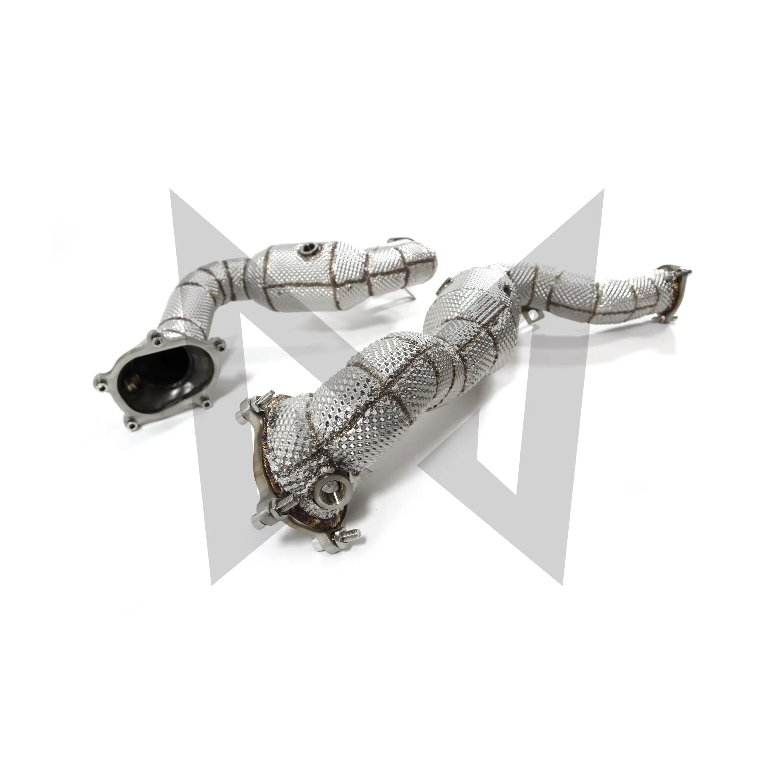 Catalyzed Downpipe Catless Downpipe for Audi S6 S7 RS6 RS7 C7 Stainless steel Performance Auto Exhaust pipe with heat shield