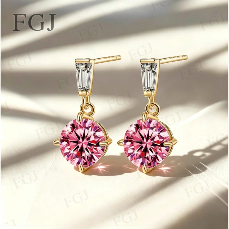 2ct Moissanit-Ohrringe S925 Sterling Silber Ohrstecker Damen-Modeschmuck Mit Zertifikat Feiner Schmuck Jubiläumsgeschenk – Detail 19