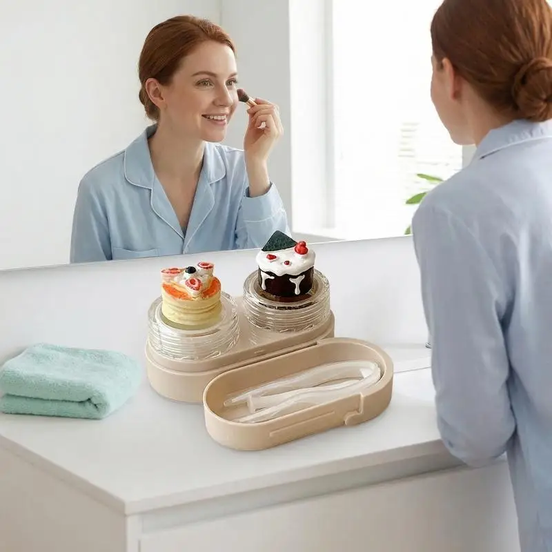 Cartoon Contact Lens Box Holder Travel Eye Contact Lenses Case Container Storage Case Travel Accessories