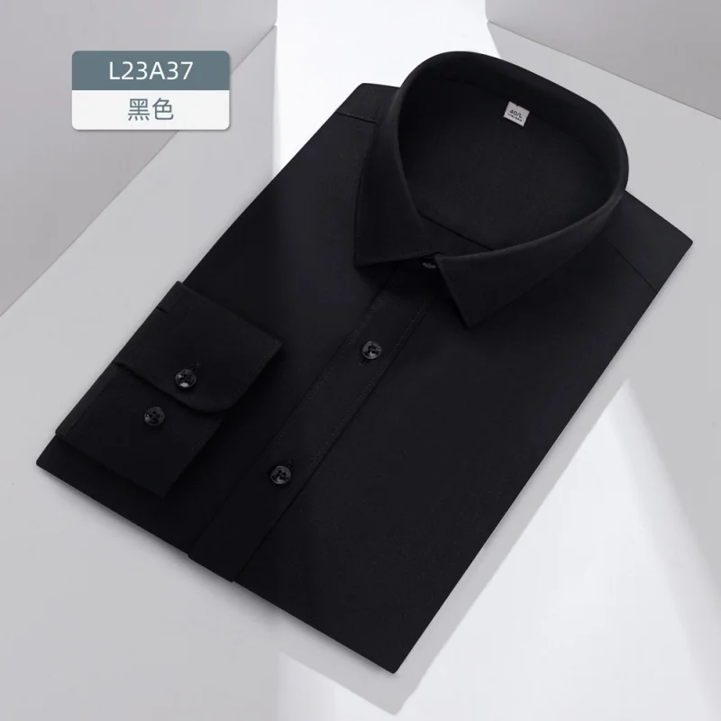 Mugwort Fiber 8XL Soft Cozy Work Man Shirts Long Sleeve Formal White Shirt for Man Long Sleeve Slim Fit Business Casual Office