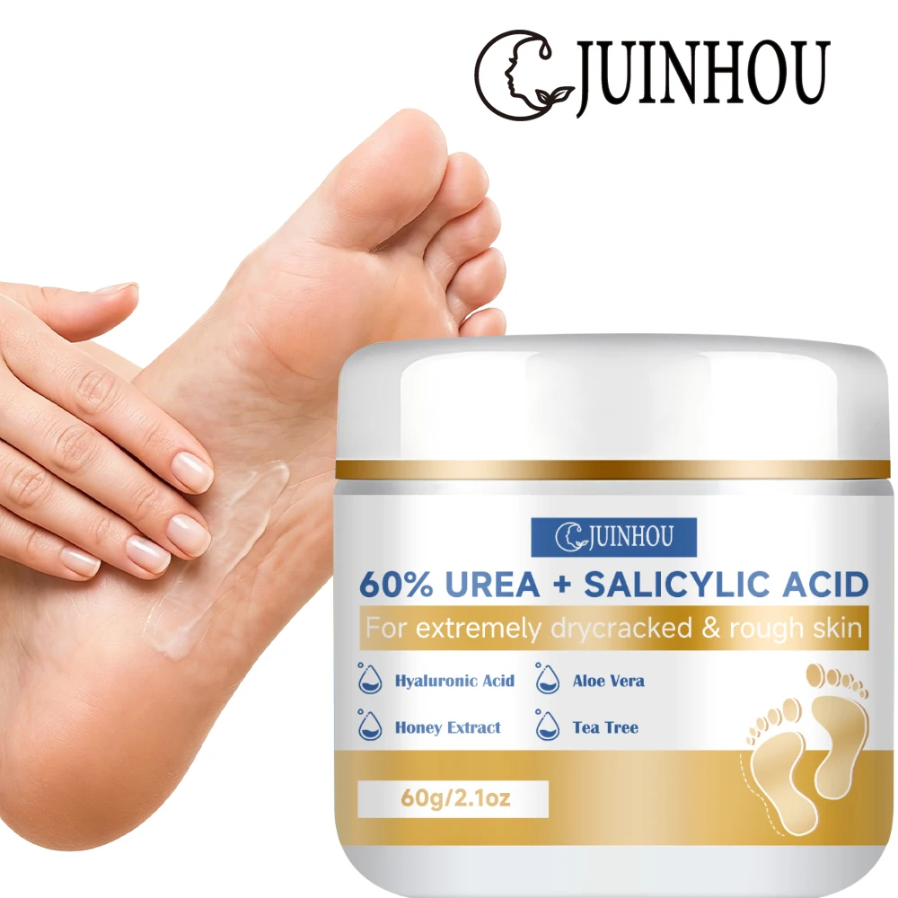 JUINHOU Urea Moisturizing Foot Balm Moisturizer Peeling Skin Soothe Dry Feet Soften Heels Pedicure Cream Full Family Foot Skin
