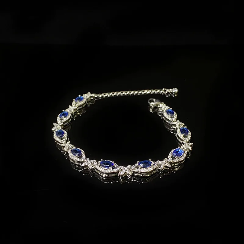 سوار MDLAntique الفاخر من الياقوت المقلد المطلي بالذهب والمواعدة اليومية والمجوهرات الفاخرة ذات الألماس الأحمر والأكسيد الالمونيوم الملون