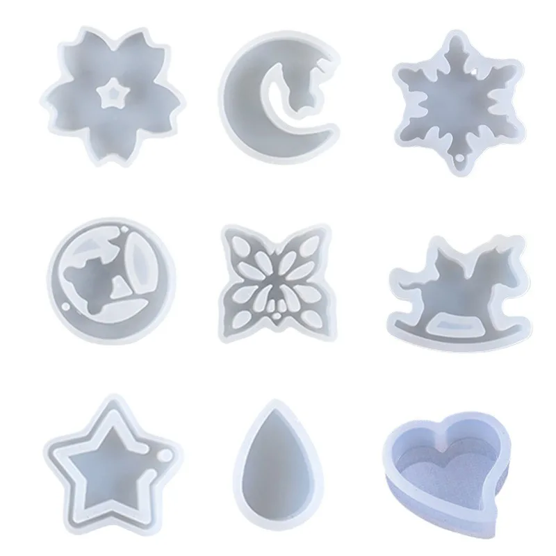 

Music Magic moon UV Resin Jewelry Liquid Silicone Mold Resin Molds For DIY Intersperse Decorate jewelry pendant Making Molds