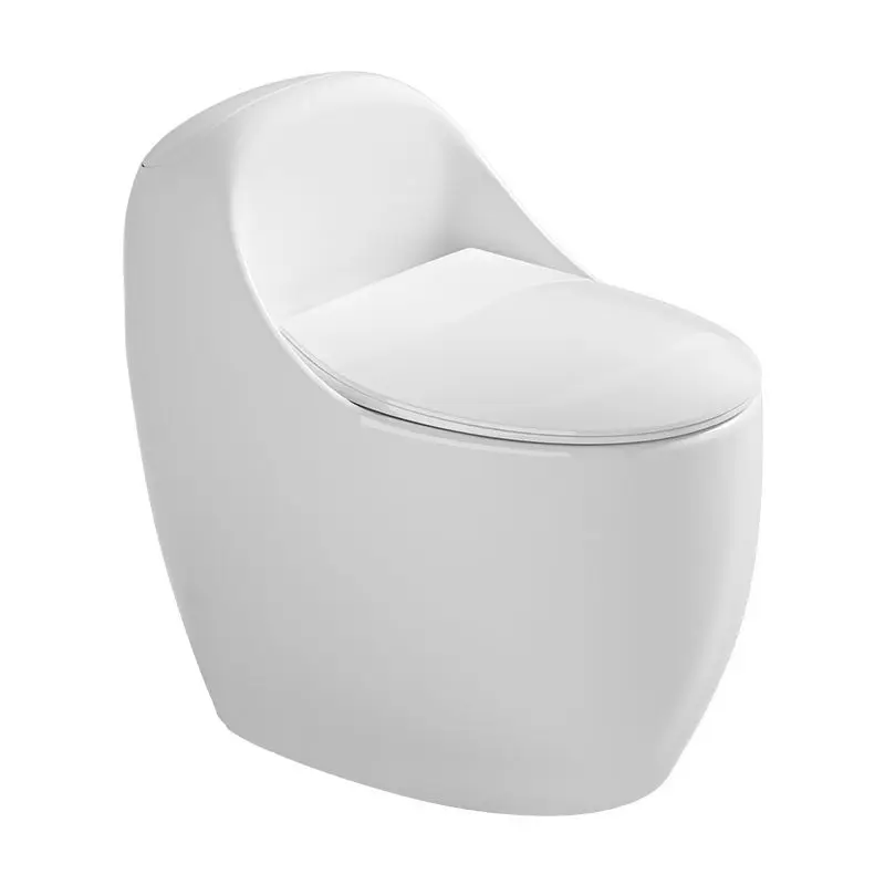 Toilet toilet Egg-shaped household siphon pumping large impulse Small apartment water-saving and anti-splashing toilet