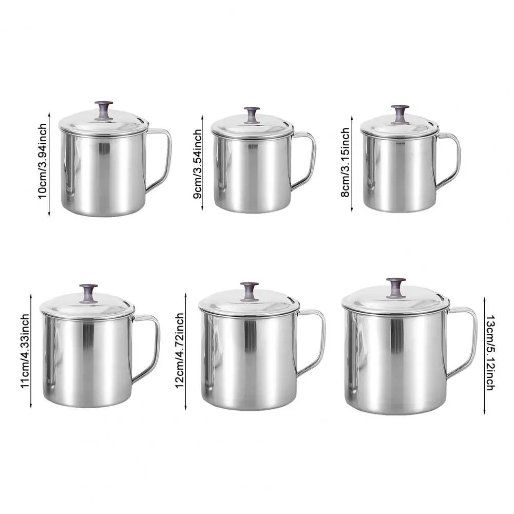 Stainless Steel Cup with Lid Camping Coffee Mug Insulated Tea Cup for Travel Shatterproof Metal Juice Mug