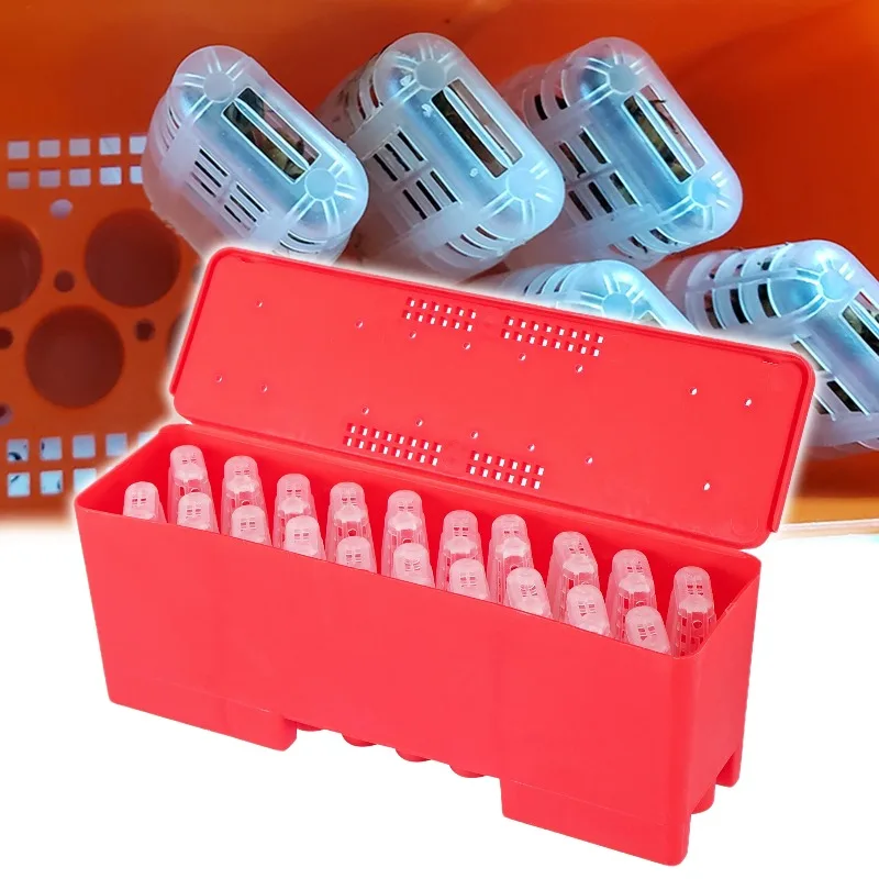 Queen Bee Transportation Cage Beekeeper Bee Rearing Incubator Bee Moving Isolator Bee Queen Protection Case Beekeeping Supplies
