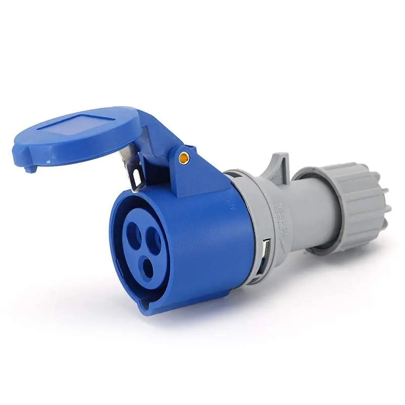 IEC60309 Waterproof CEE Industrial Connector Socket 3Pin 32A 250V 2P+E IP44 (Type-2）