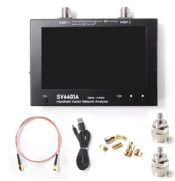 

SV4401A 7 inch IPS Touch LCD 50KHz ~4.4GHz Vector Network Analyzer HF VHF UHF Antenna Analyzer 100DB Dynamic VNA English Version