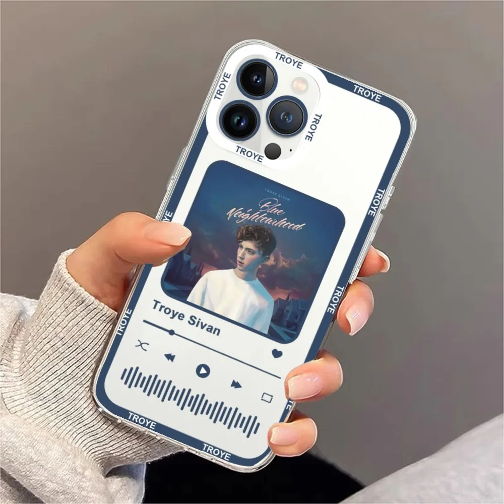 Singer Troye Sivan Phone Case For Samsung S20 S21 S22 S23  Ultra Plus S10 Transparent Border Shell