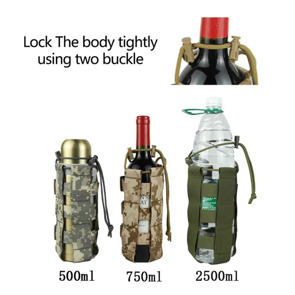 0.5L إلى 2.5L سعة غلاية حقيبة الرياضة زجاجة ماء حقيبة معزولة حراريًا حامل الأكياس غطاء في الهواء الطلق المشي لمسافات طويلة زجاجة ماء كيس مزموم