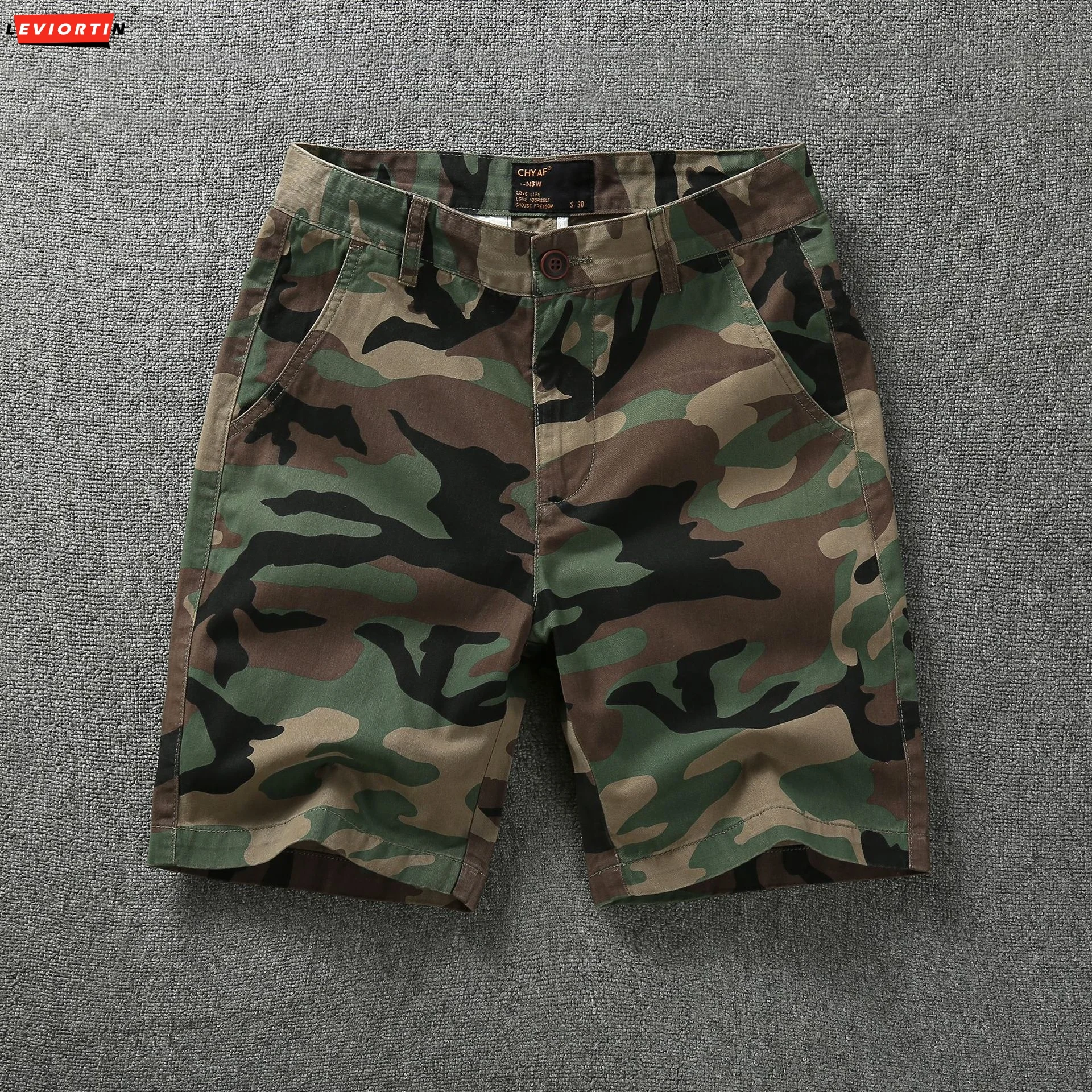 2024 Summer Men\'s Thin Loose Casual Pants Simple Wearable Work Clothes Camouflage Wear-resistant Tooling Sports Shorts For Man