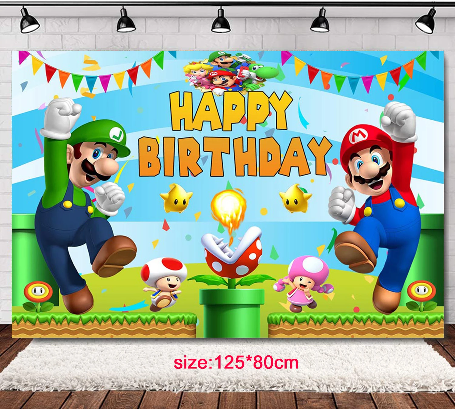 MINISO Super Bros Birthday Party Decorations Disposable Paper Cups Plates Napkins Balloons Banner for Kids Baby Shower Supplies