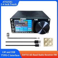 ATS25x1 Upgraded 2.4 Inch Touch Screen Si4732 Full Band Radio Receiver FM LW MW and SSB Built-in lithium Battery with Antenna