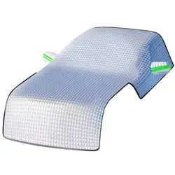 Snow Car Cover Extended Anti-Frost Half Car Cover Sunshade Windshield Hood All-Season Protection Portable Car Cloth Window Sun