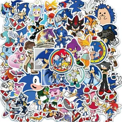 50pcs Sonic the Hedgehog Cartoon Toys Stickers Notebook Phone Case Laptop Luggage Waterproof Sticker Decoration Supplies