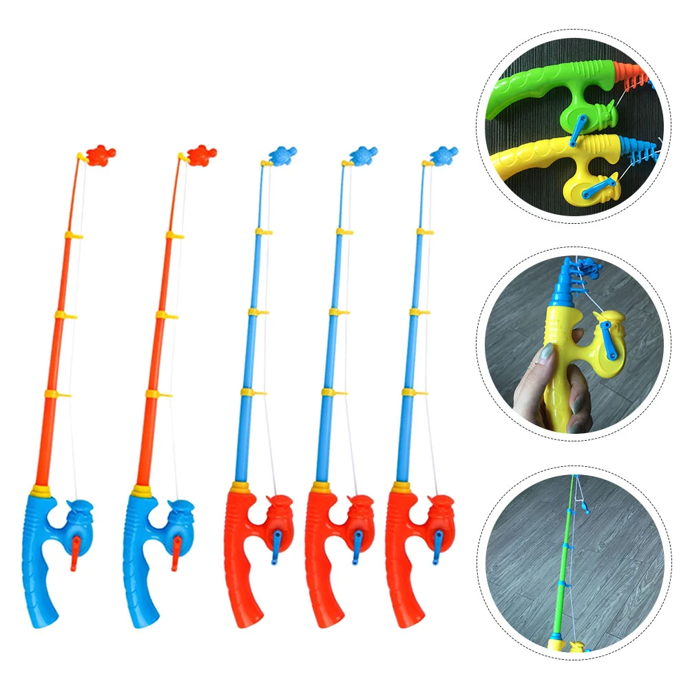 

5 Pcs Fishing Rod Toddler Toys Outdoor Kids Games Accessories Rods Tools Kids' Pole Magnetic Child