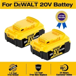 New Upgrade 20V 8000mAh DCB200 Replaceable Li-ion Battery Compatible for Dewalt 18 Volt MAX Power Tools 18650 Lithium Batteries