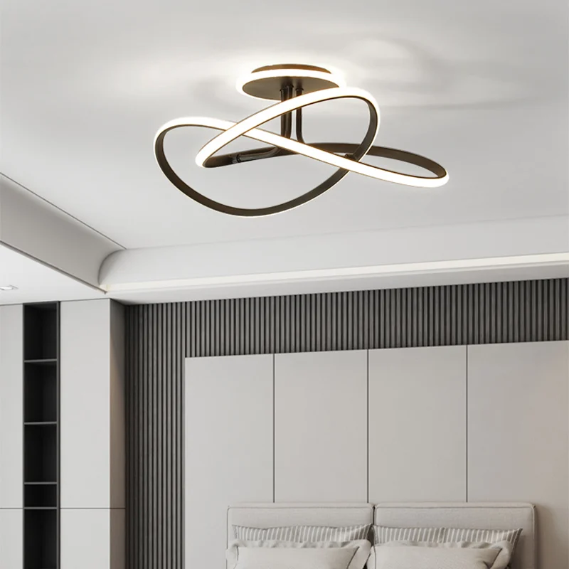 Plafonnier LED au design moderne, luminaire décoratif d'intérieur, idéal pour un salon, une salle à manger, un balcon ou une chambre à coucher