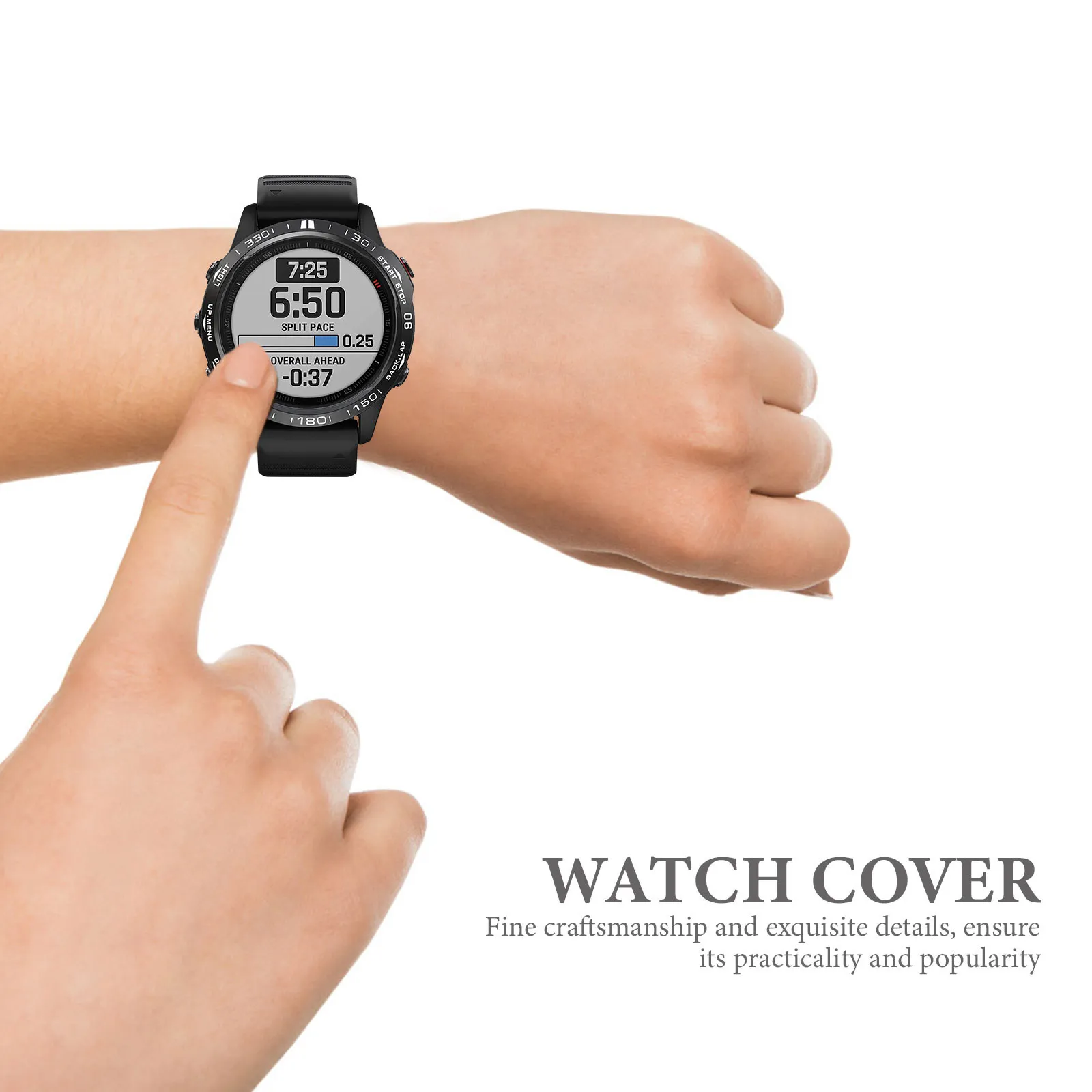 

1 шт. высококачественное кольцо-безель для часов из нержавеющей стали, совместимое с Garmin 6X, металлическая защита для часов, легкое, устойчивое к царапинам