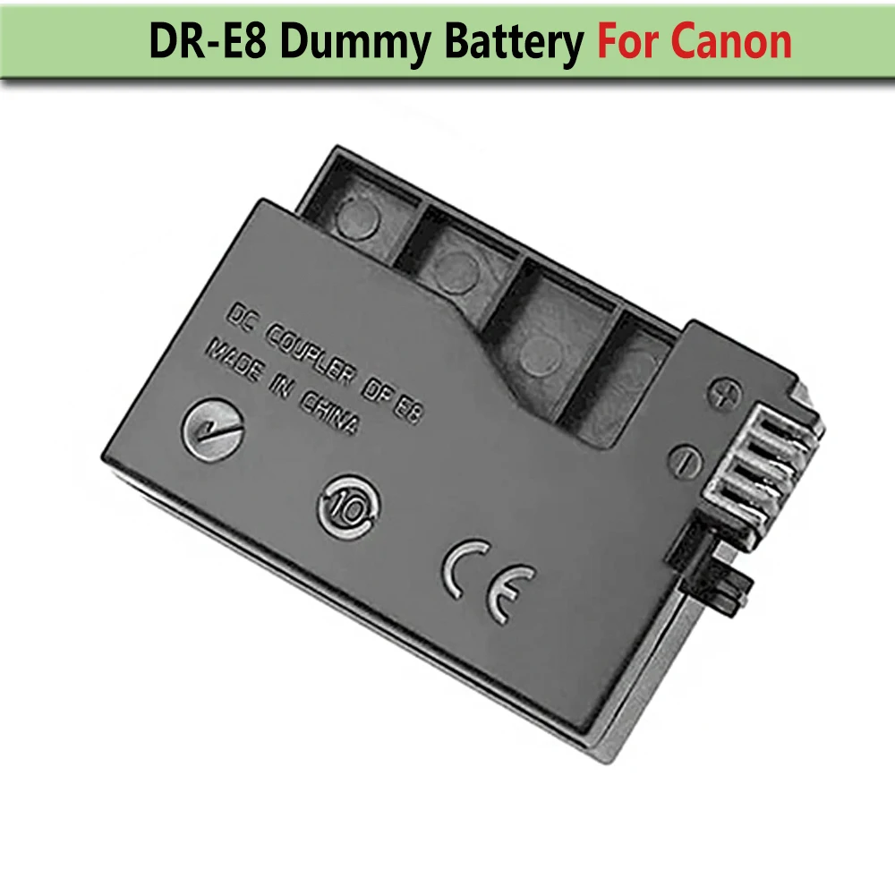 

DR-E8 DC Coupler LP-E8 LPE8 Dummy Battery for Canon EOS Rebel T2i T3i T4i T5i 550D 600D 650D 700D Kiss X4 Kiss X5 Kiss X6 Camera