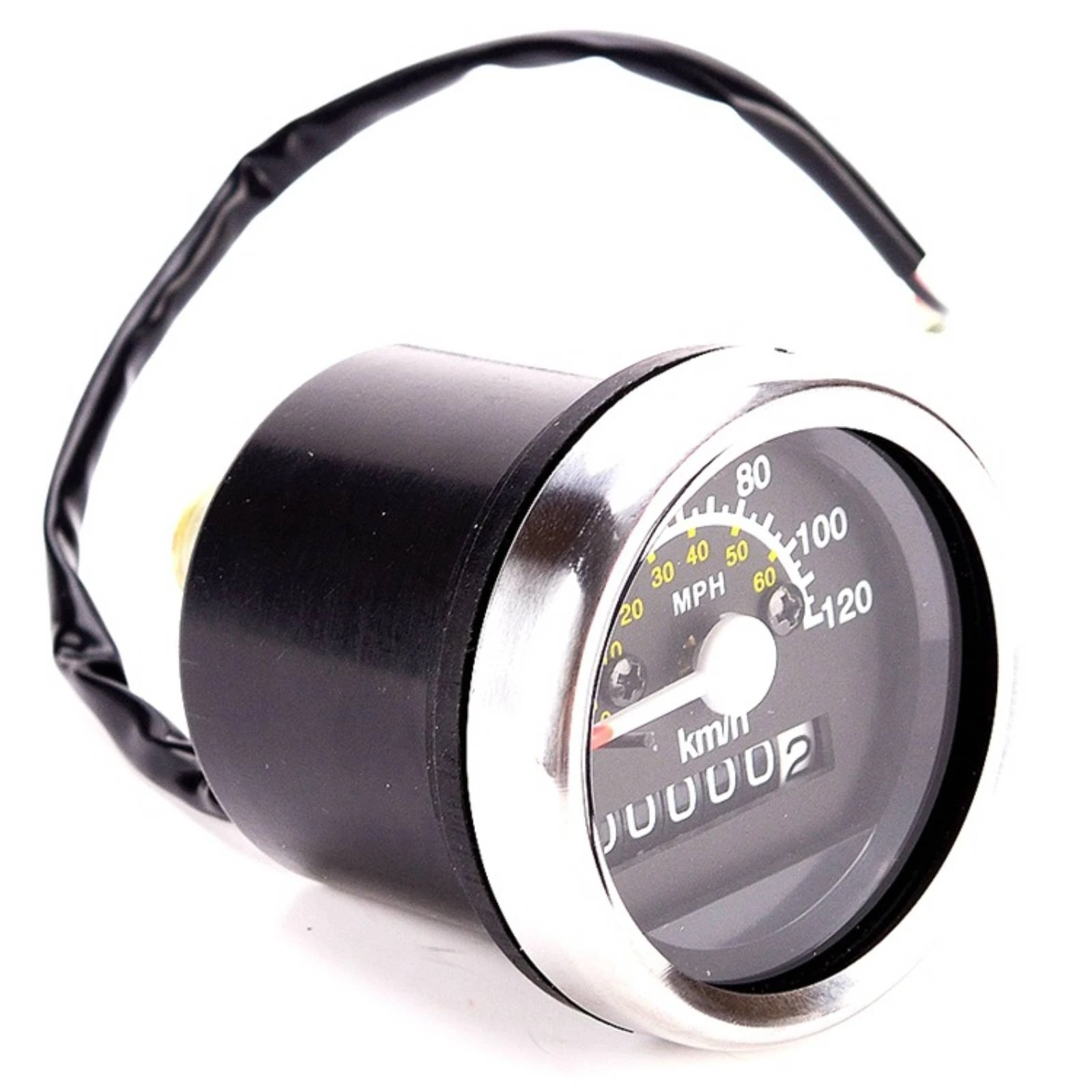 Speedometer with Mechanical Odometer Slim Analog Motorcycle Speed Gauge