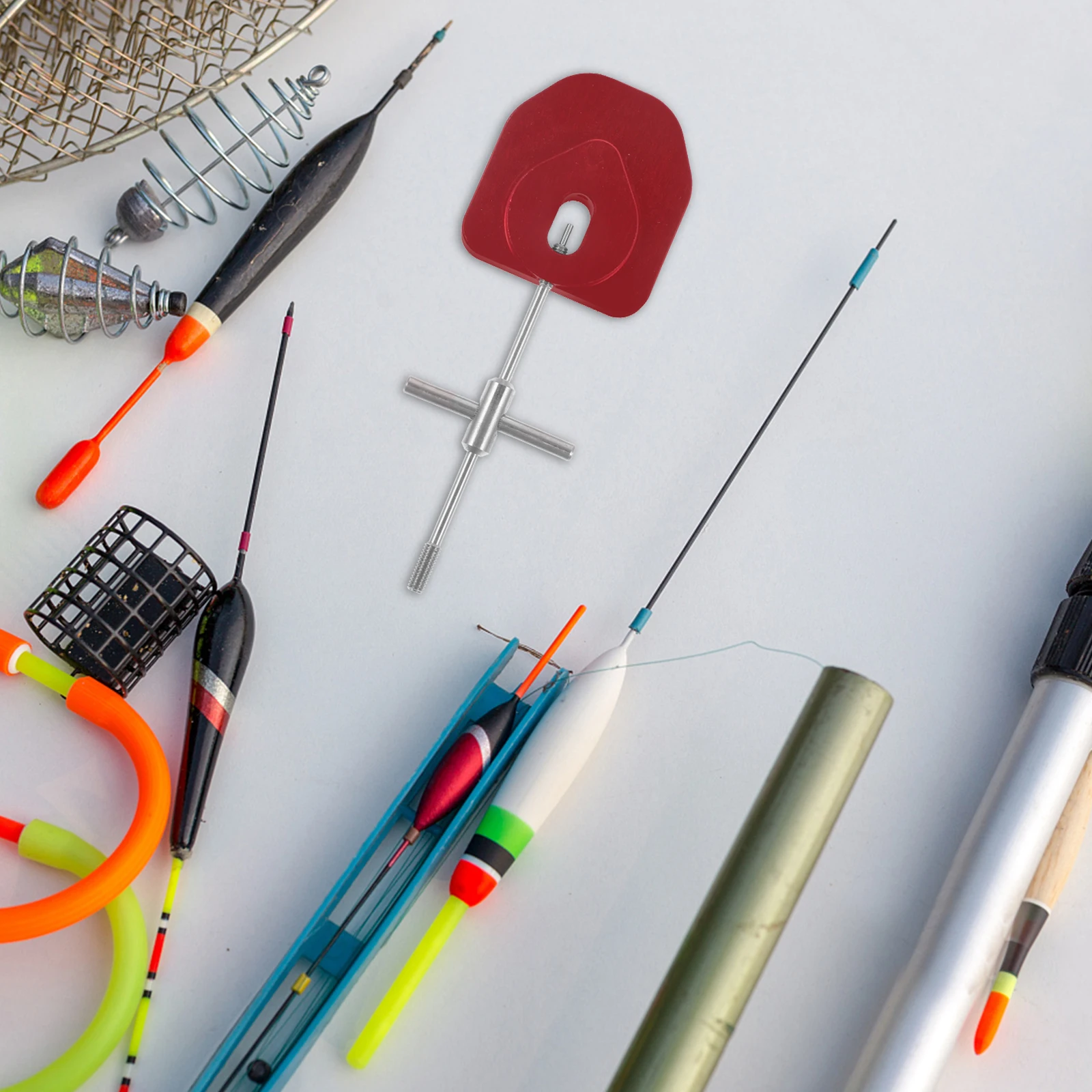 

Fishing Reel Disassembly Tool Spool Bearing Pin Remover Red Aluminum Line Cup Unplug Repair Kit Fishing Wheel Care